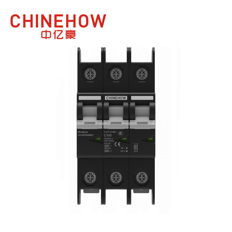 Disyuntor miniatura negro 3P serie CVP-CHB1