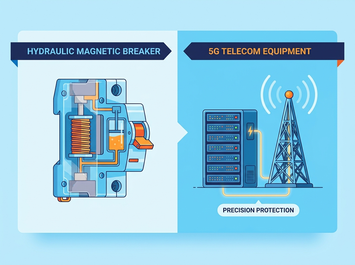 Disyuntor magn&eacute;tico hidr&aacute;ulico para telecomunicaciones